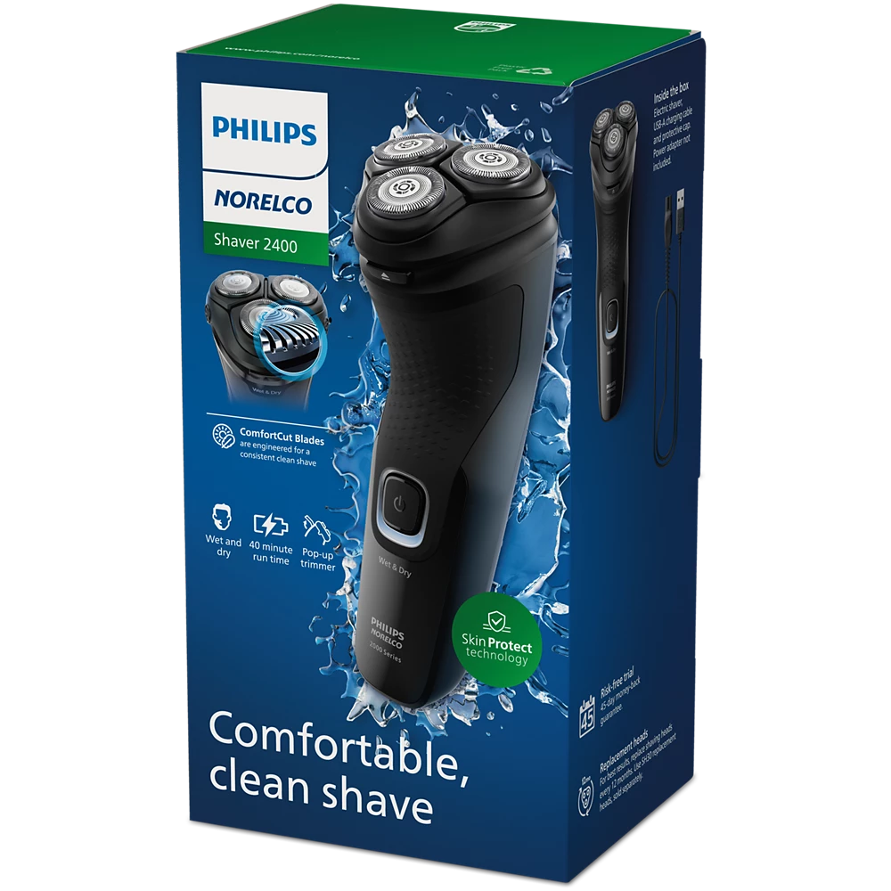 Norelco Shaver 2400 Wet &amp; Dry Electric Shaver (X3001/90)
