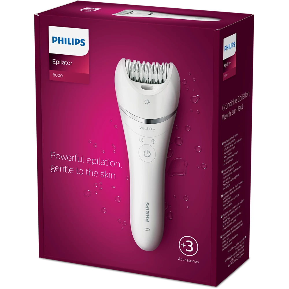 Epilator Series 8000 Wet &amp; Dry epilator (BRE700/04)